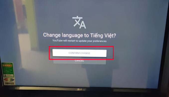 Cách cài tiếng Việt cho YouTube trên tivi LG