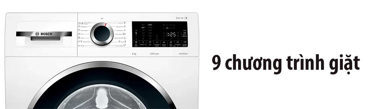 9 chương trình giặt phù hợp từng loại vải