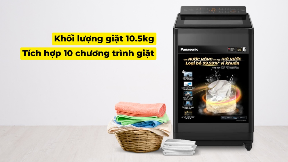 Máy sở hữu khối lượng giặt lớn