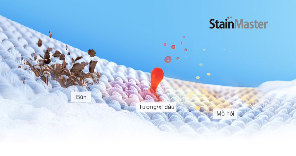 Công nghệ StainMaster loại bỏ hiệu quả các vết bẩn “cứng đầu”