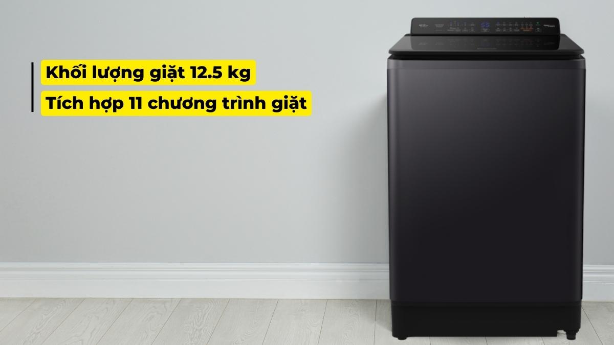 Máy có khối lượng giặt lớn, đa dạng chương trình giặt