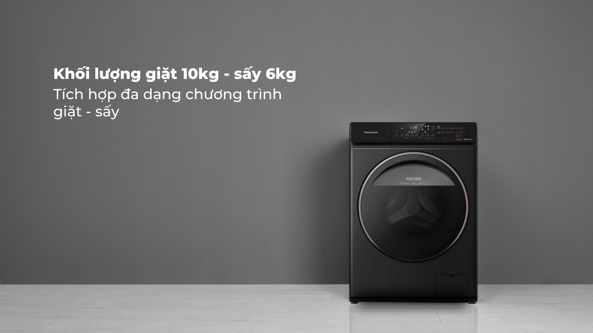Khối lượng giặt sấy lớn cùng đa dạng tùy chọn chương trình
