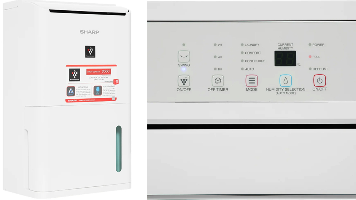 4 chế độ máy hút ẩm Sharp DW-D12A-W