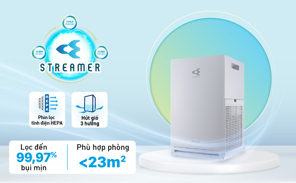 Máy lọc không khí Daikin MC30YVM7 phù hợp phòng 23m2