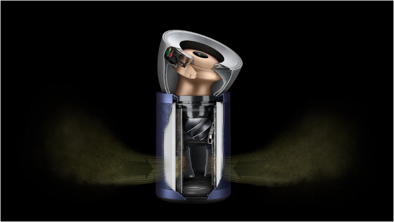 Inside view of the Dyson Purifier Big+Quiet Formaldehyde technology.