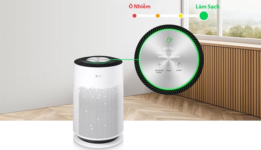 Cảm biến PM1.0 thông minh và đèn báo hiển thị chất lượng không khí 