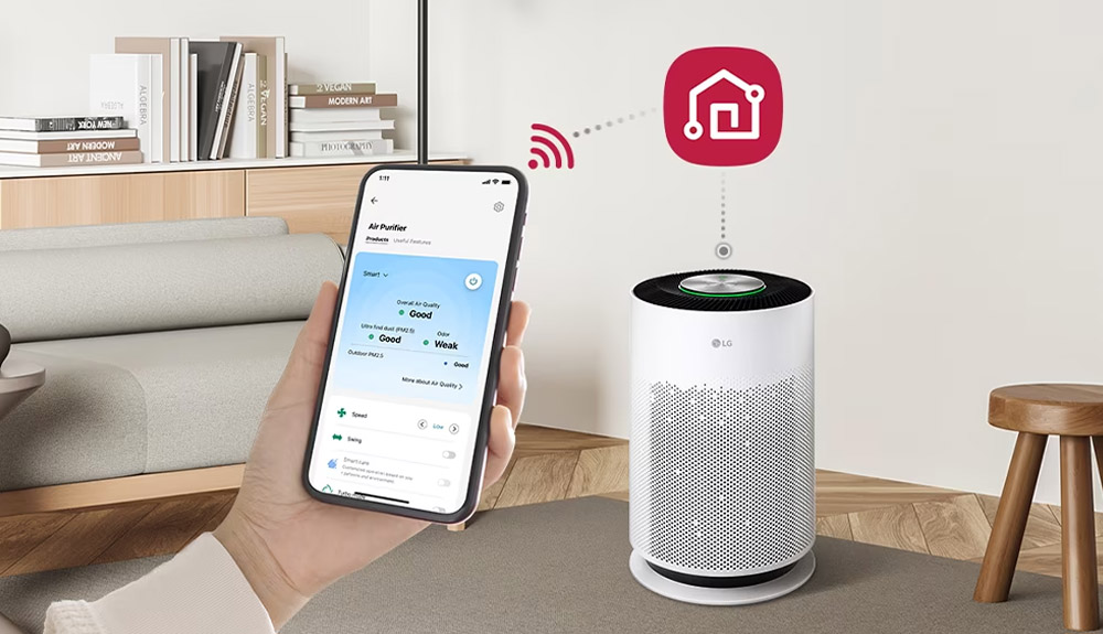  LG ThinQ™ kiểm soát không khí hiệu quả