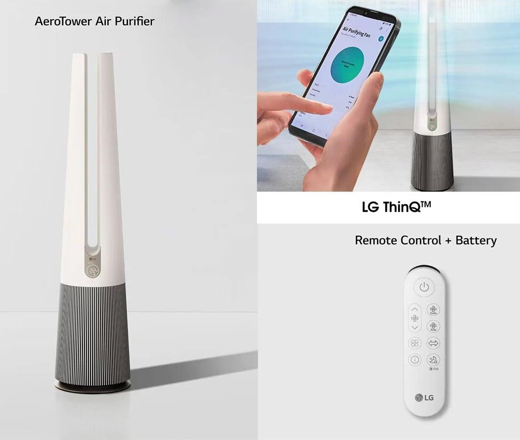 Điều khiển máy lọc không khí LG PuriCare Aero Tower Hit FS15GPBK0
