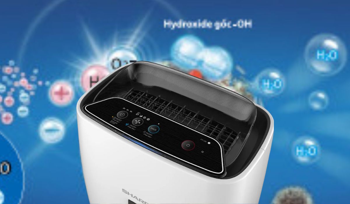 Công nghệ Plasmacluster ion trên máy lọc không khí Sharp FP-J40E-W 