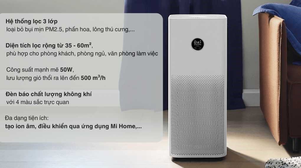 Máy lọc không khí Xiaomi Smart Air Purifier 4 Pro (BHR5056EU) 50W - Thiết kế 