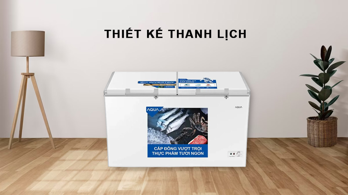 Thiết kế thanh lịch của Tủ Đông Aqua Inverter 425 Lít AQF-C5701E