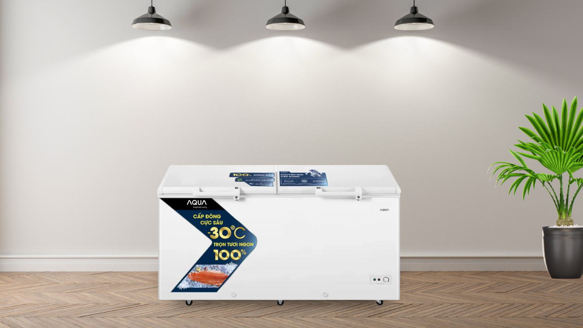 Tủ Đông Mát Aqua Inverter 503 Lít AQF-C6102E có thiết kế hiện đại