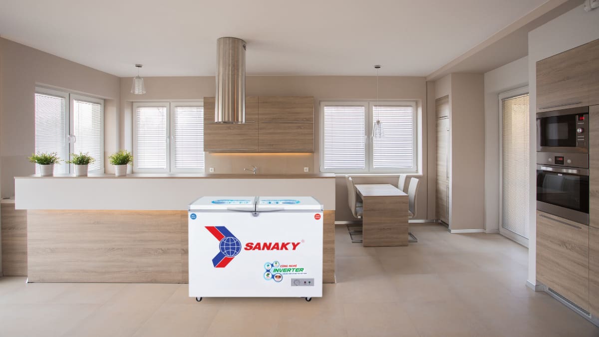 Tủ Đông Mát Sanaky Inverter 220 Lít VH-2899W3 sở hữu thiết kế tối giản, hiện đại