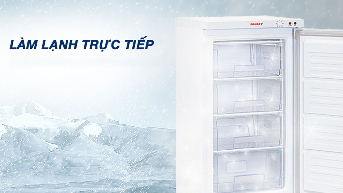 Tủ Đông Sanaky VH-160VD sử dụng công nghệ làm lạnh trực tiếp