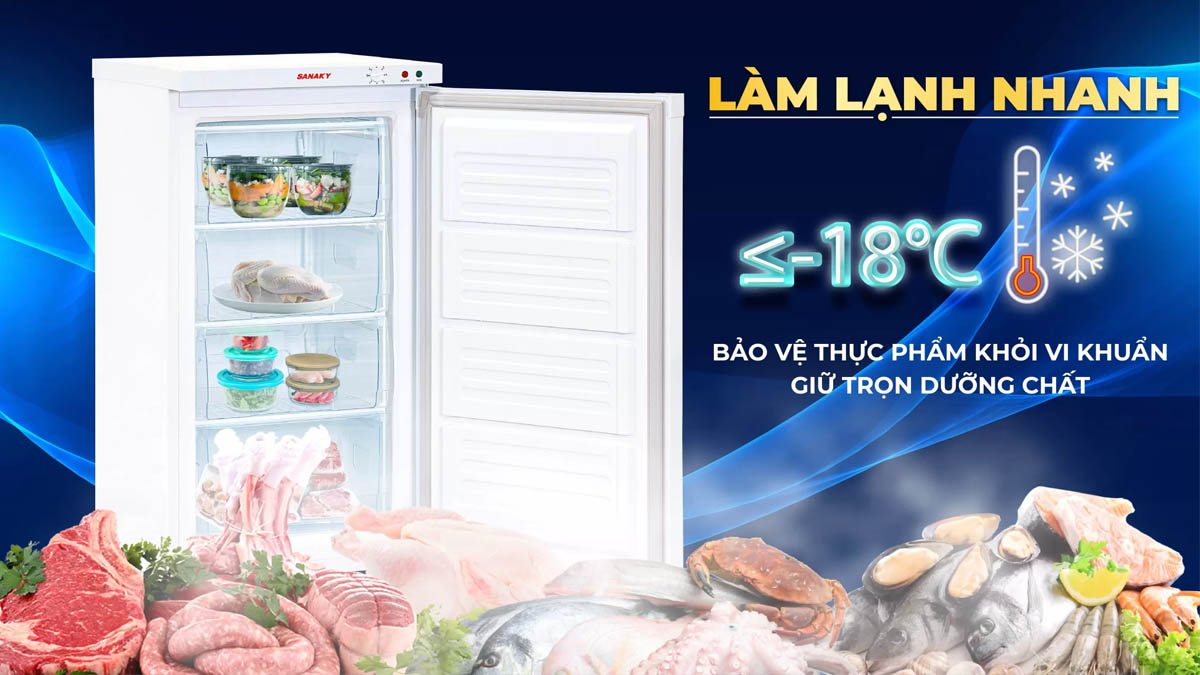 Tủ Đông Sanaky VH-160VD có nhiệt độ dưới lý tưởng