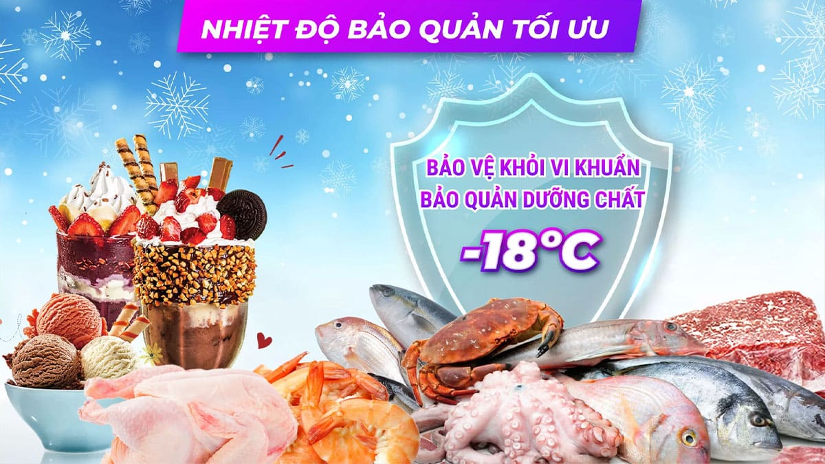 Môi trường lạnh sâu giúp bảo quản thực phẩm khỏi vi khuẩn