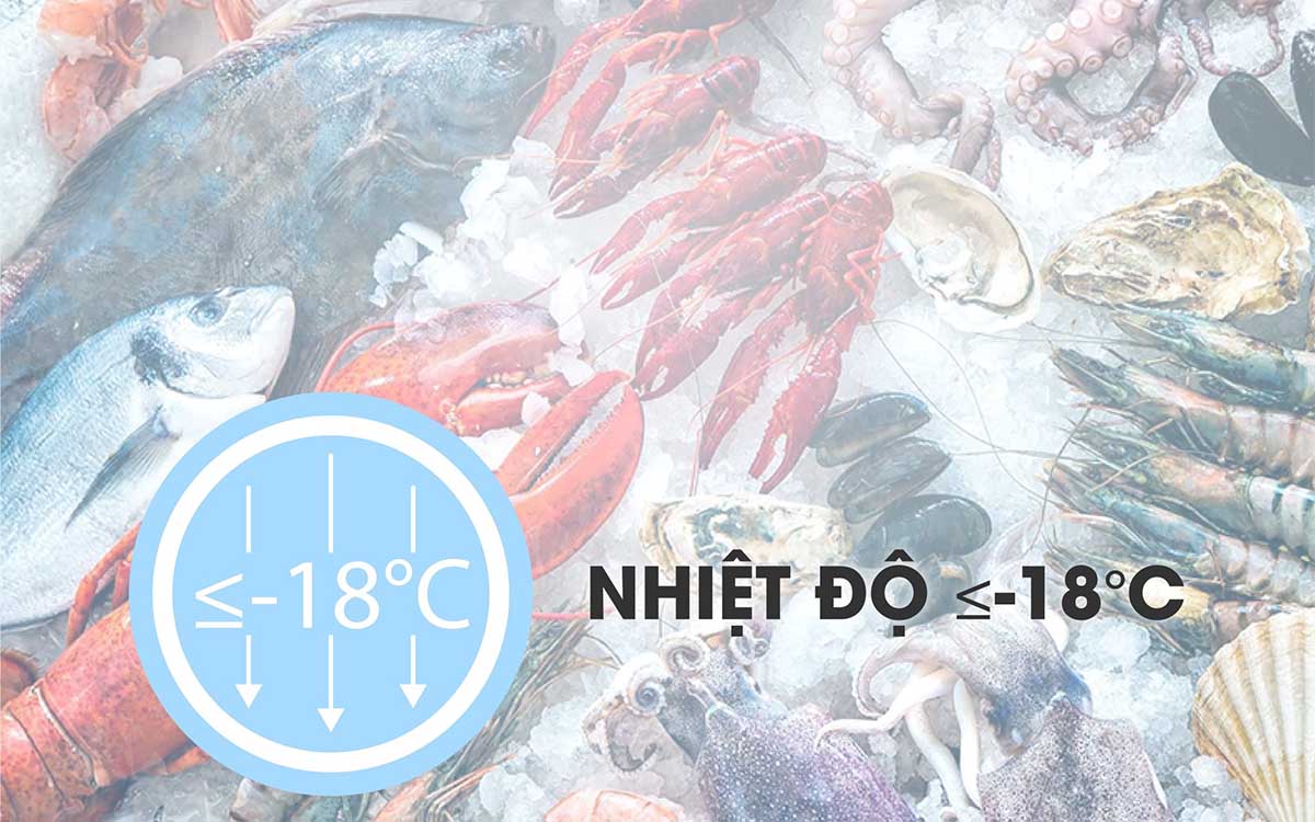 Nhiệt độ ngăn đông ≤-18ºC