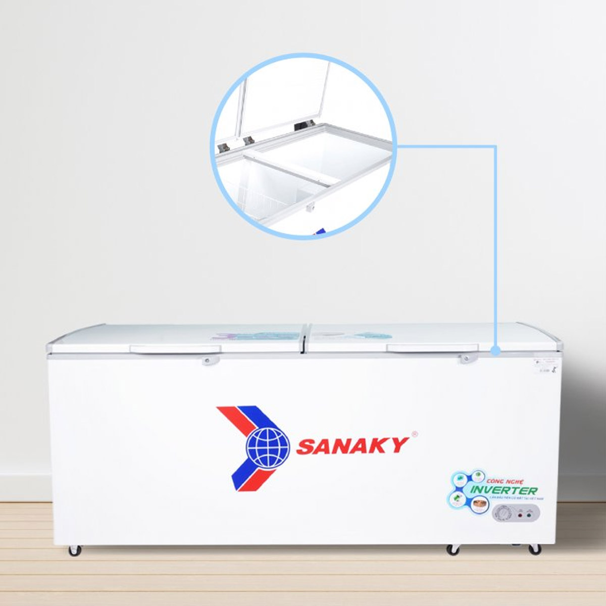 Tủ Đông Sanaky Inverter VH 8699HY3 có lòng côi tủ phẳng
