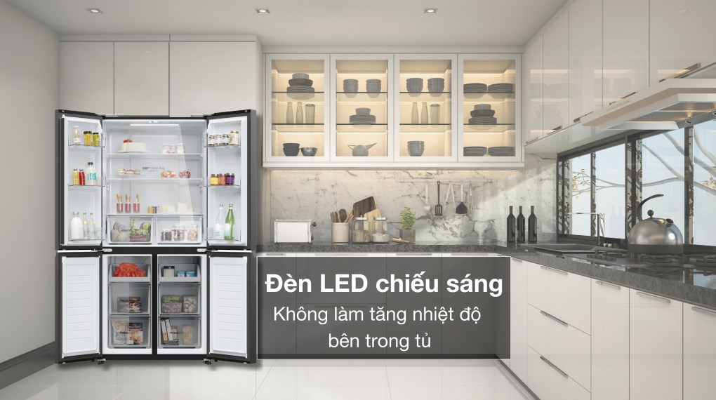 Tủ lạnh Aqua Inverter 469 lít Multi Door AQR-M536XA(WGB)  - Tiện ích